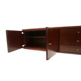 Hanging vintage low sideboard from the 1970s