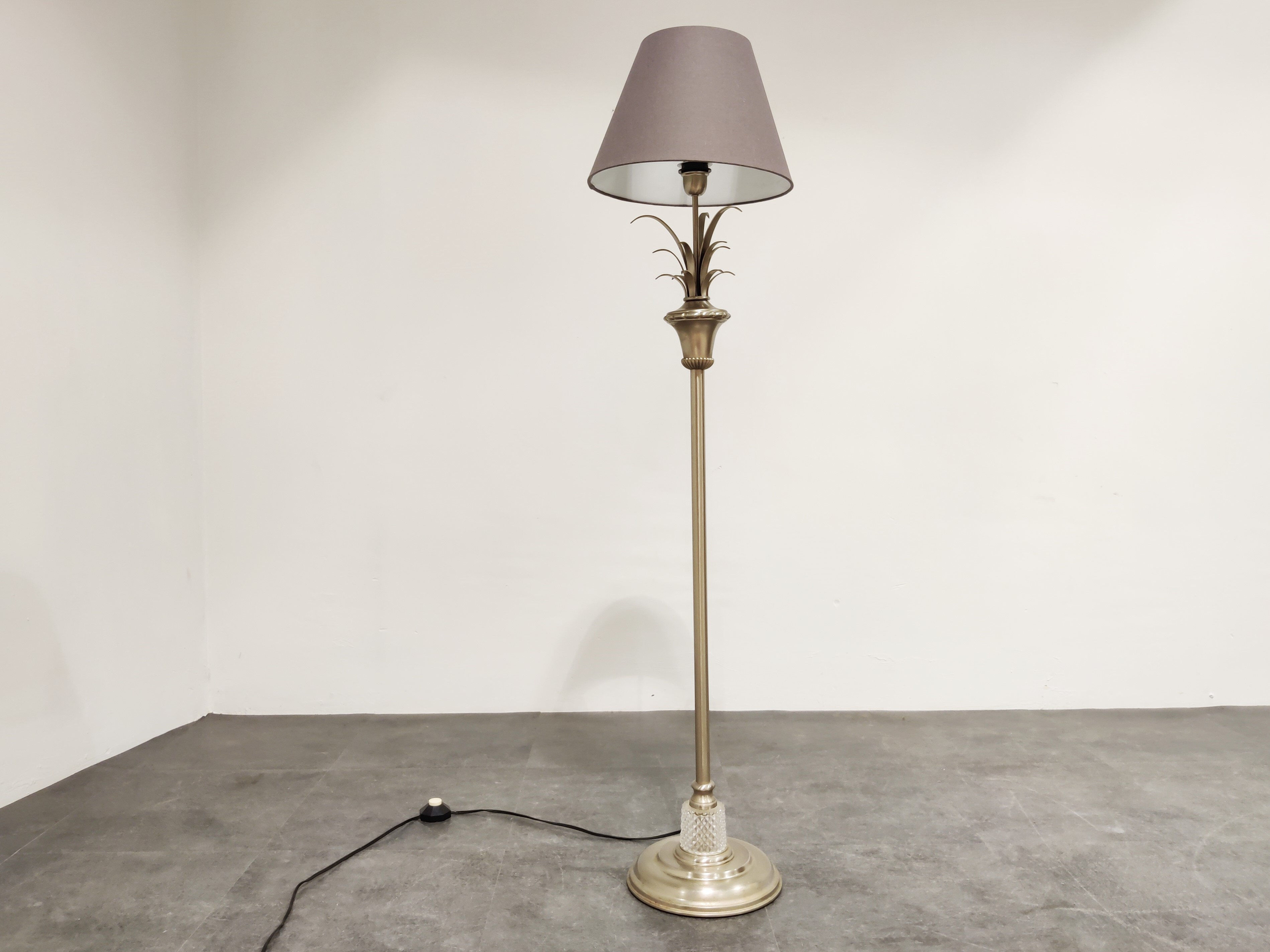 Lampe de sol vintage en forme de feuille d'ananas, années 1970