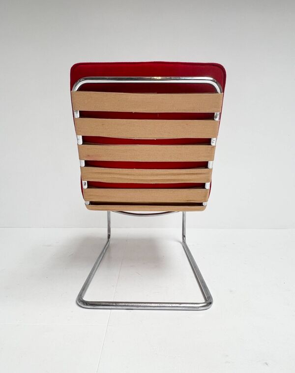 Zeer unique fauteuil Gispen 411 des années 1930. Uniek, omdat dit model sins