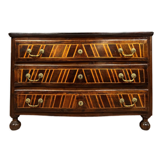 Alsatian lady's chest of drawers Louis XV era in marquetry circa 1750