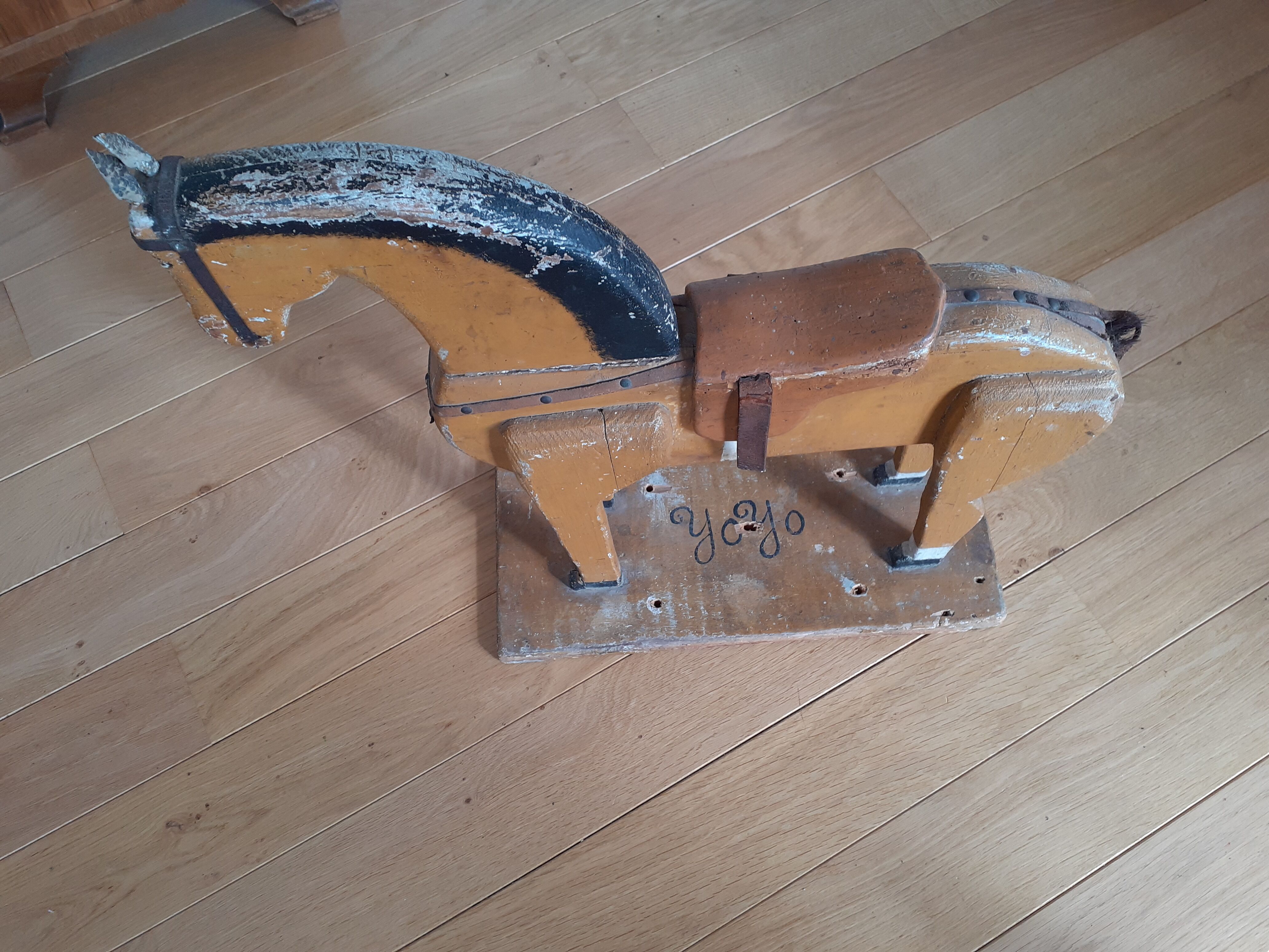 Antique wooden horse