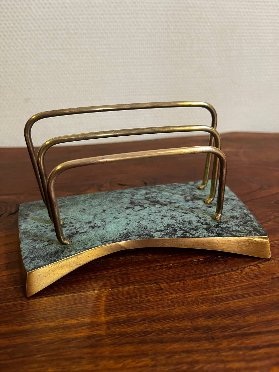 Letter holder in brass from the 1950s