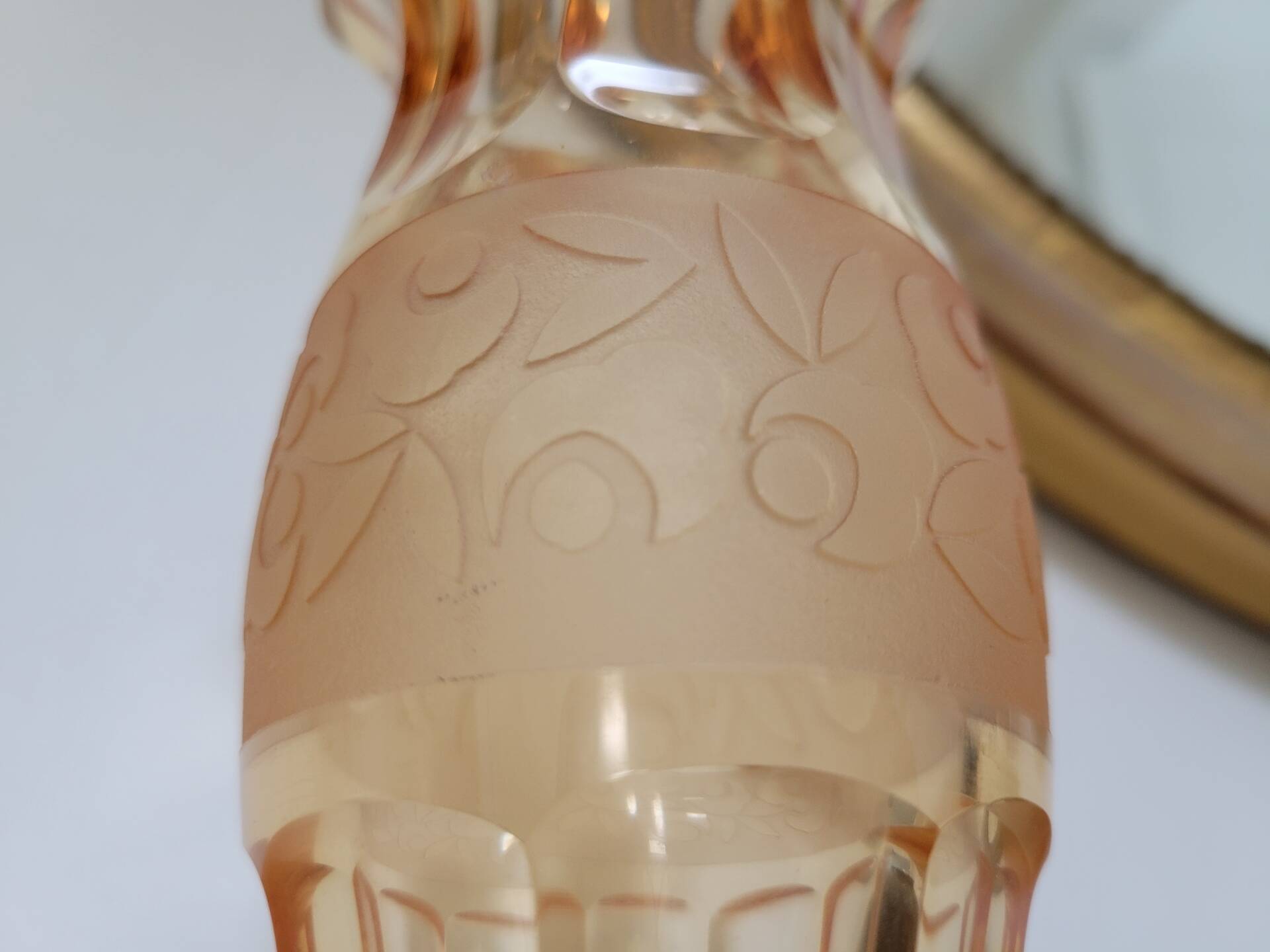 Art Nouveau cut crystal single flower vase