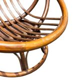 Fauteuil pivotant en rotin