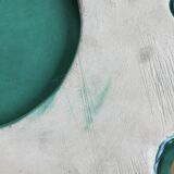 Green leaf service platter Vallauris style