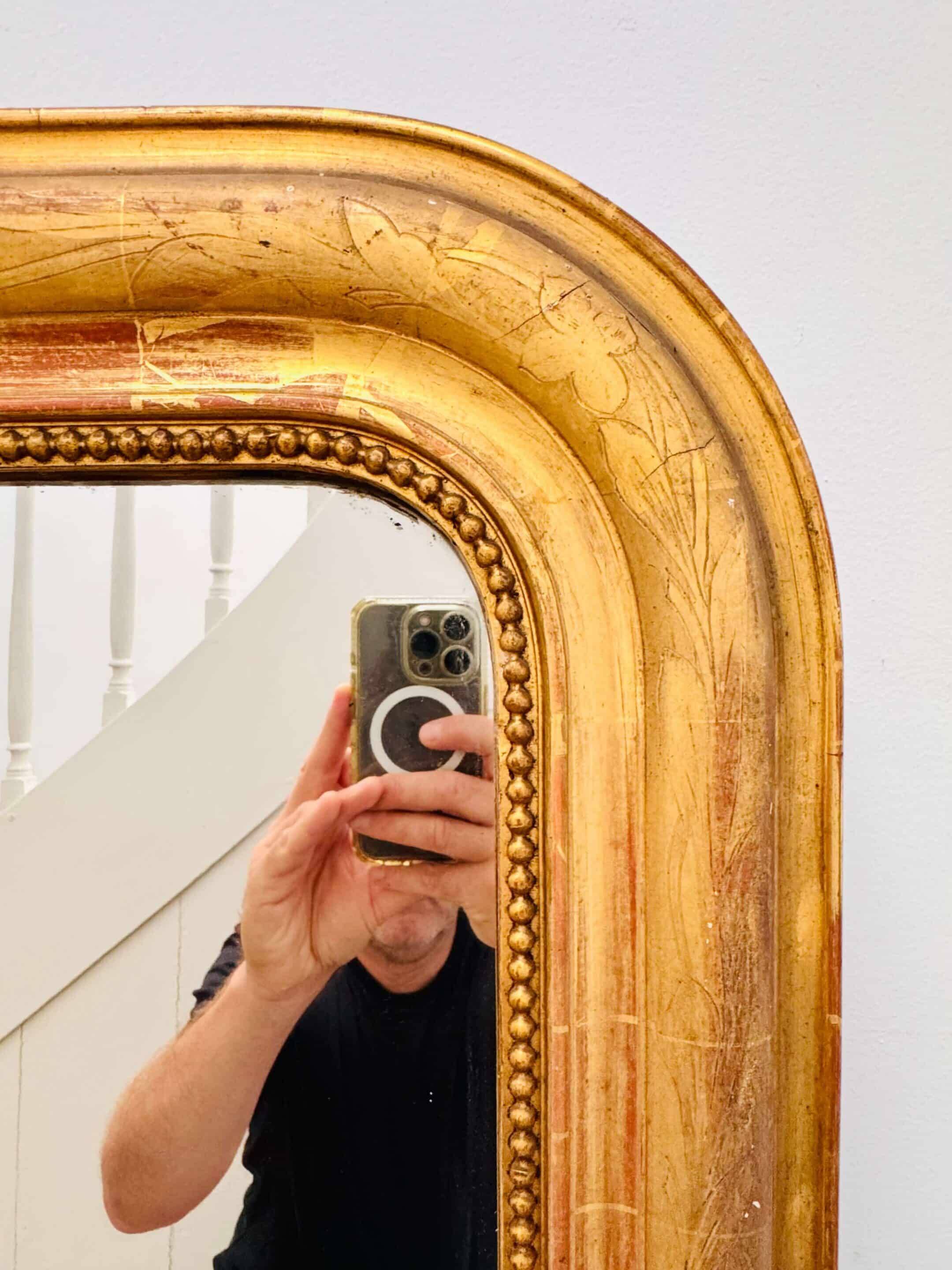Miroir de cheminée Louis Philippe 89 cm x 120 cm