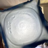 Art Deco vase in blue frosted glass 19 cm