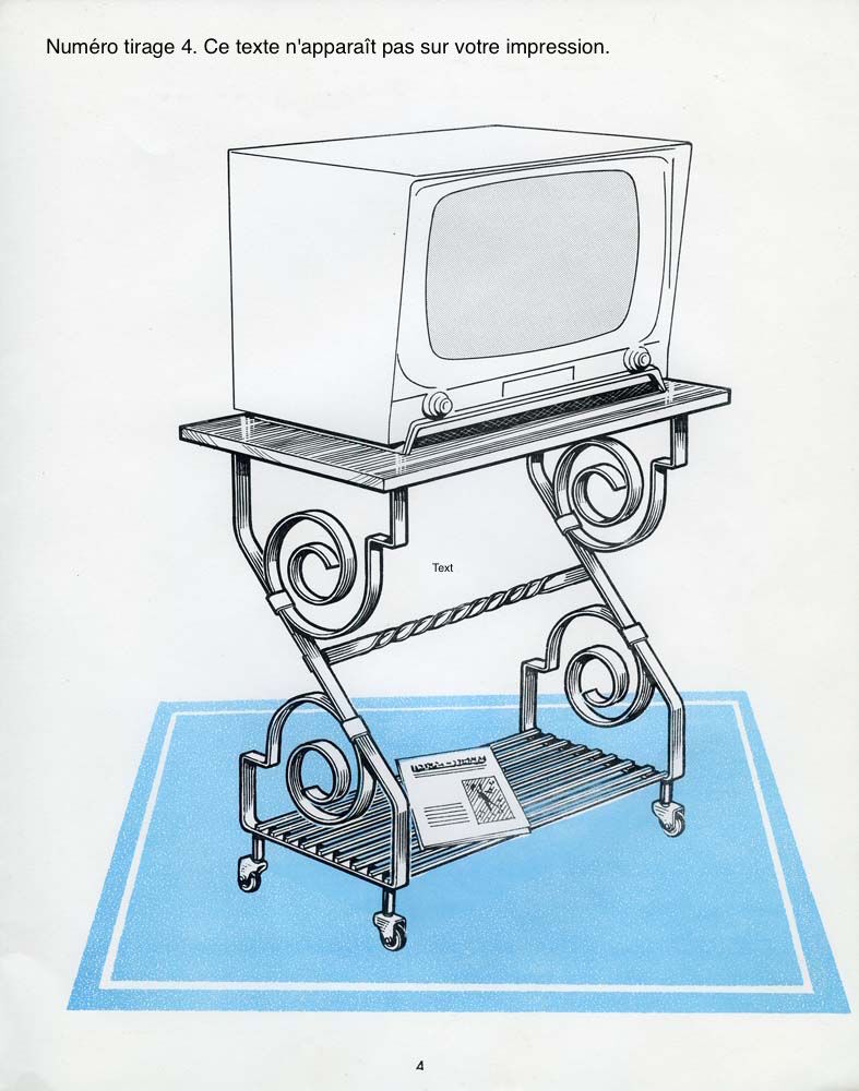 Kitsch art print from the 1950s/60s, modern décor. WROUGHT IRON TV stand.