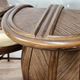 Ensemble table et quatre chaises en osier et bambou par Vivai Del Sud, 1970