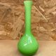 Old Vase Soliflore MURANO Multilayer Glass Green & White Vintage #B092