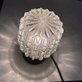 Vintage moulded glass table lamp