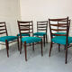 Chaises de salle à manger en teck de style danois du milieu du siècle par Cees Braakman pour Pasto