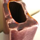 Raku ceramic vase, brutalist, gilded, design by Tony Evans