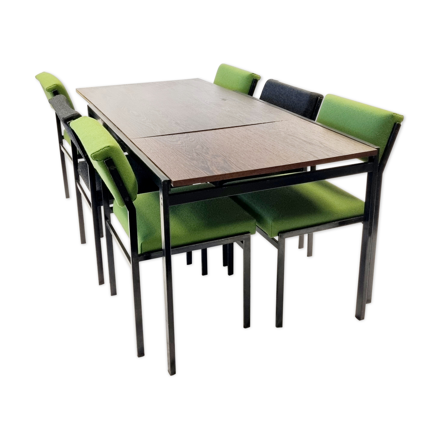 Japan Series Dining Table and Chairs by Cees Braakman for Pastoe, 1960s, Set of 7