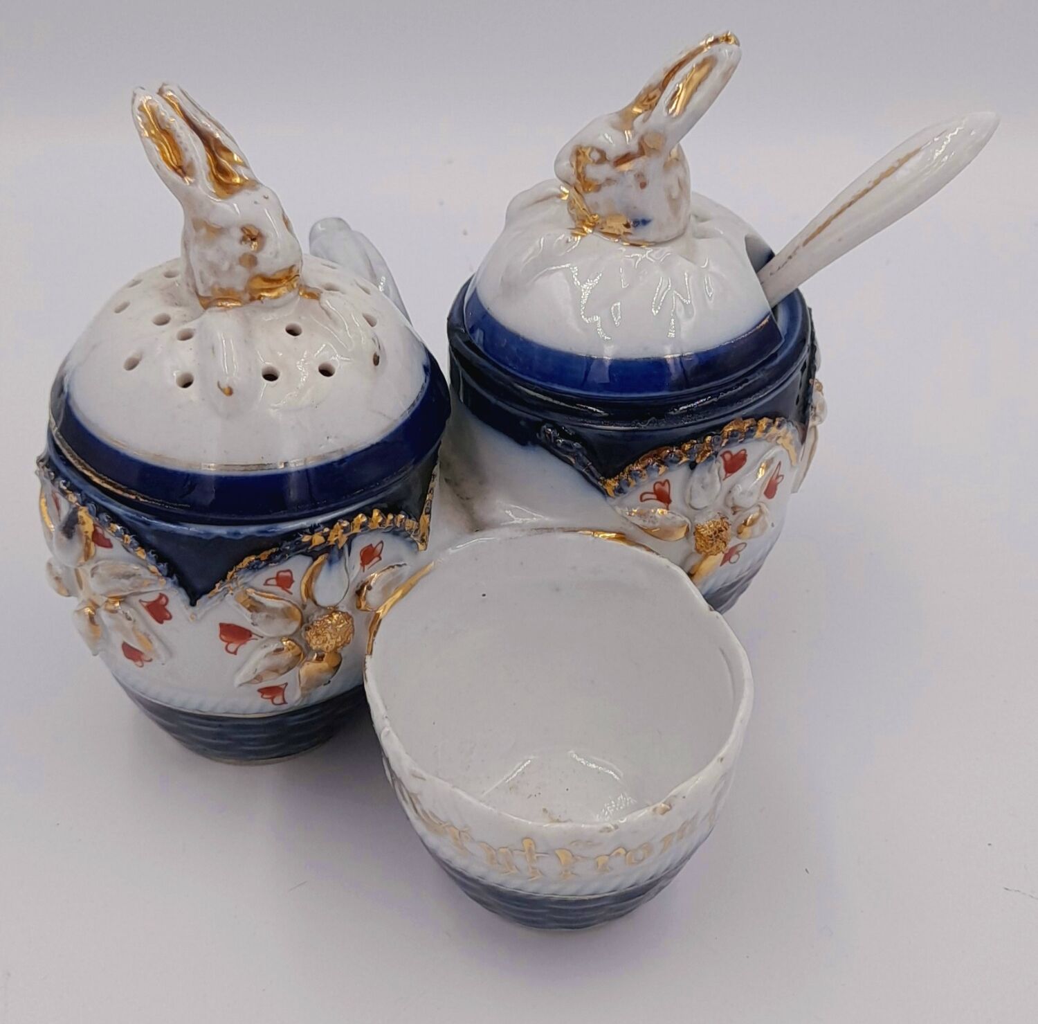19th Century Staffordshire Imari Condiment Display