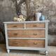 Chest of drawers raw wood & Flemish grey