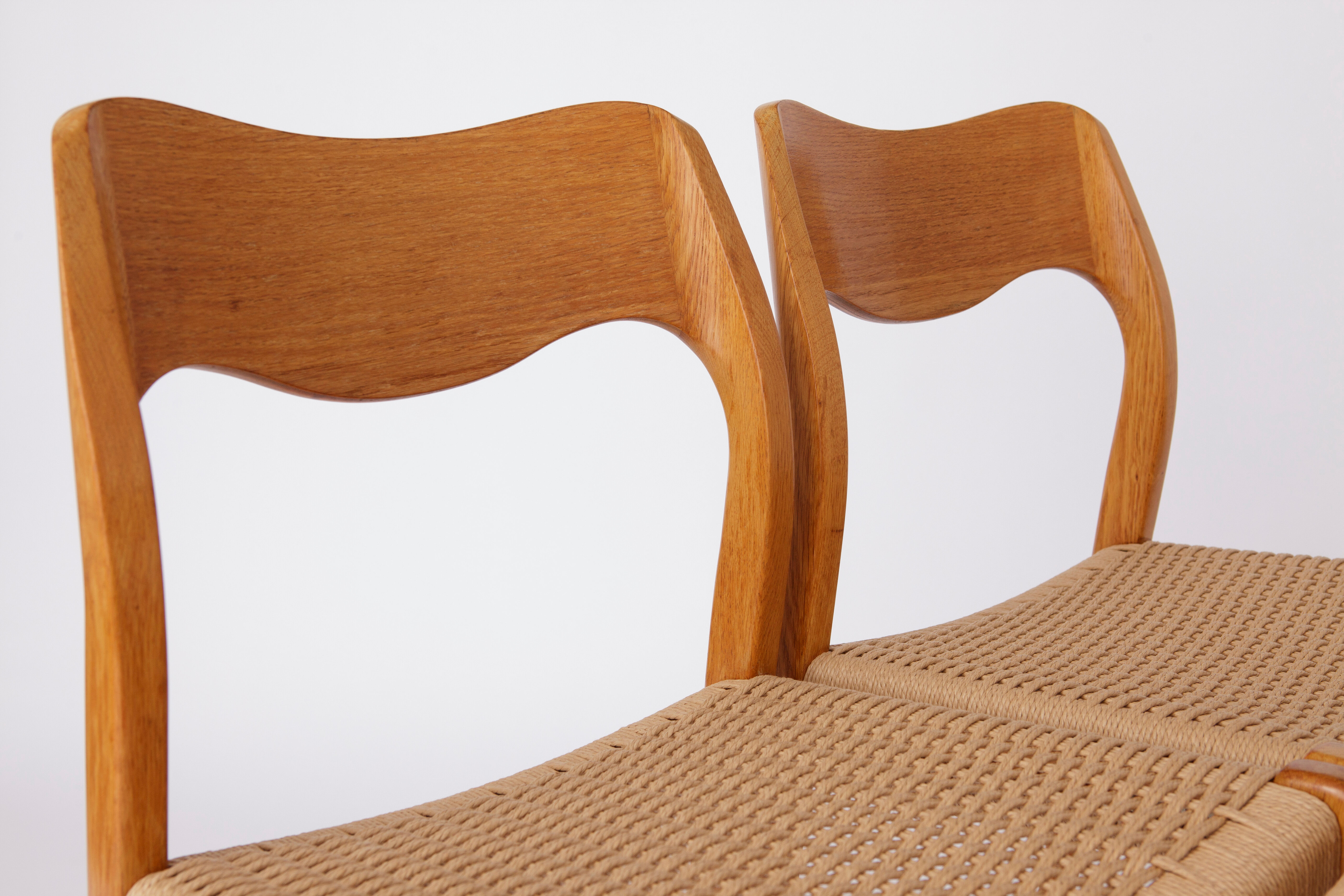 Set 4 chairs model 77 by Niels Møller Chairs 1950