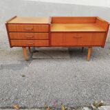 Vintage chest of drawers 3 drawers 1 flap