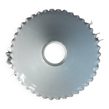 White and transparent opaline lampshade pendant light