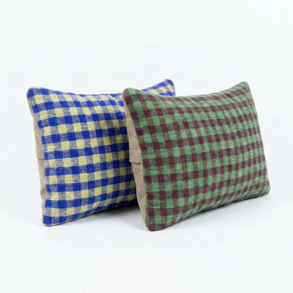 Set of 2 vintage kilim cushion covers 41x61 cm