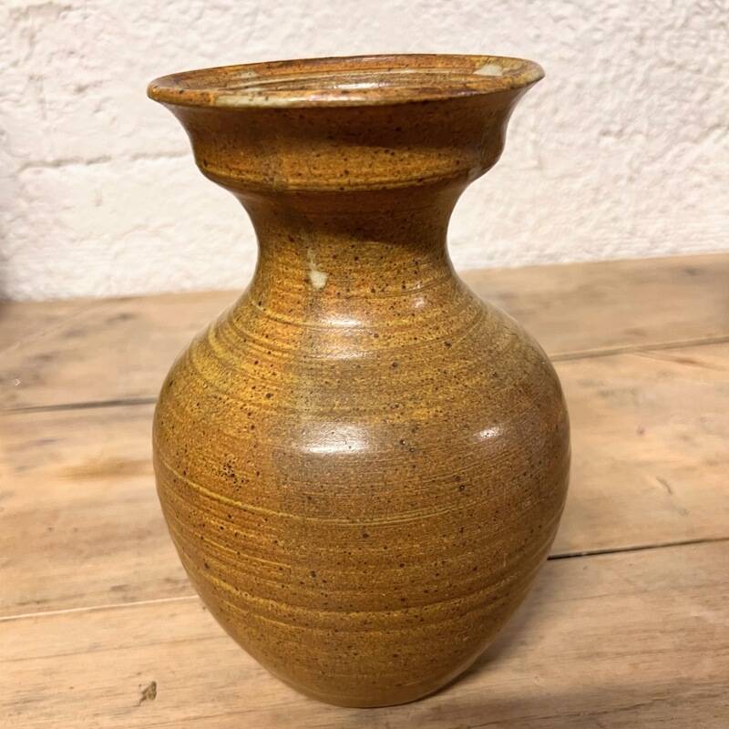 Brown ceramic vase