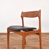 Mid-Century Danish Model 49 Teak & Leather Dining Chairs by Erik Buch for O.D. Møbler, 1960s.