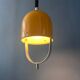 Vintage yellow Space Age pendant lamp, mid-century modern hanging light