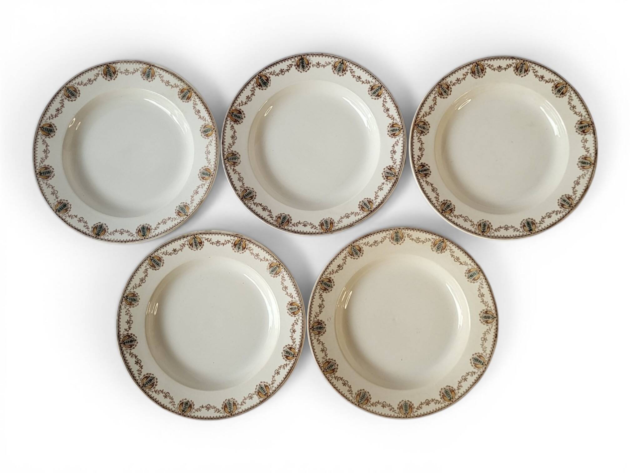 5 deep plates Léon Graves Clairefontaine
