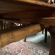Regency dining table. Solid oak.