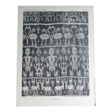 Old illustrative plate funerary fabric of the Dutch East Indies