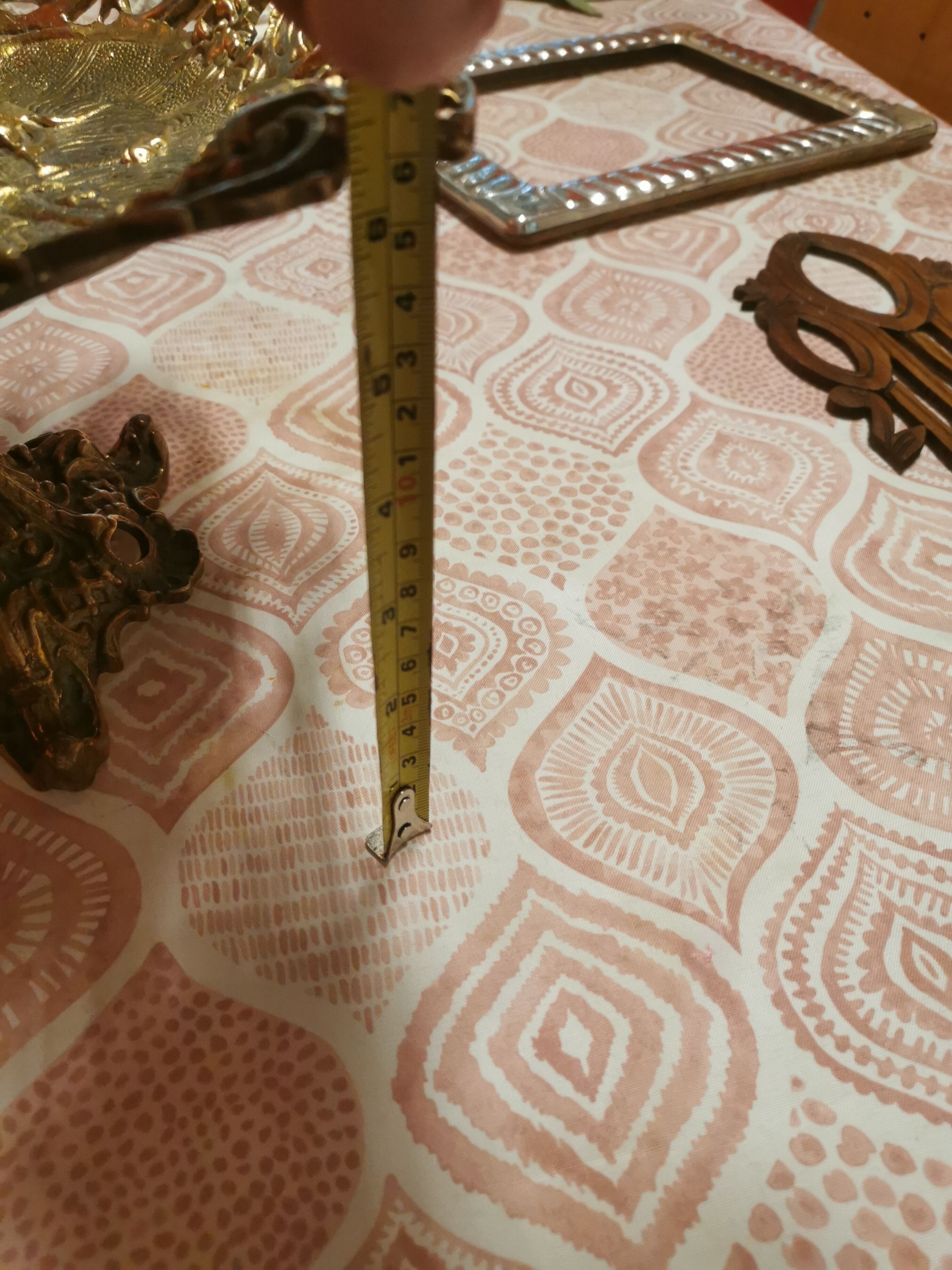 Centre de table en bronze avec décoration nymphe
