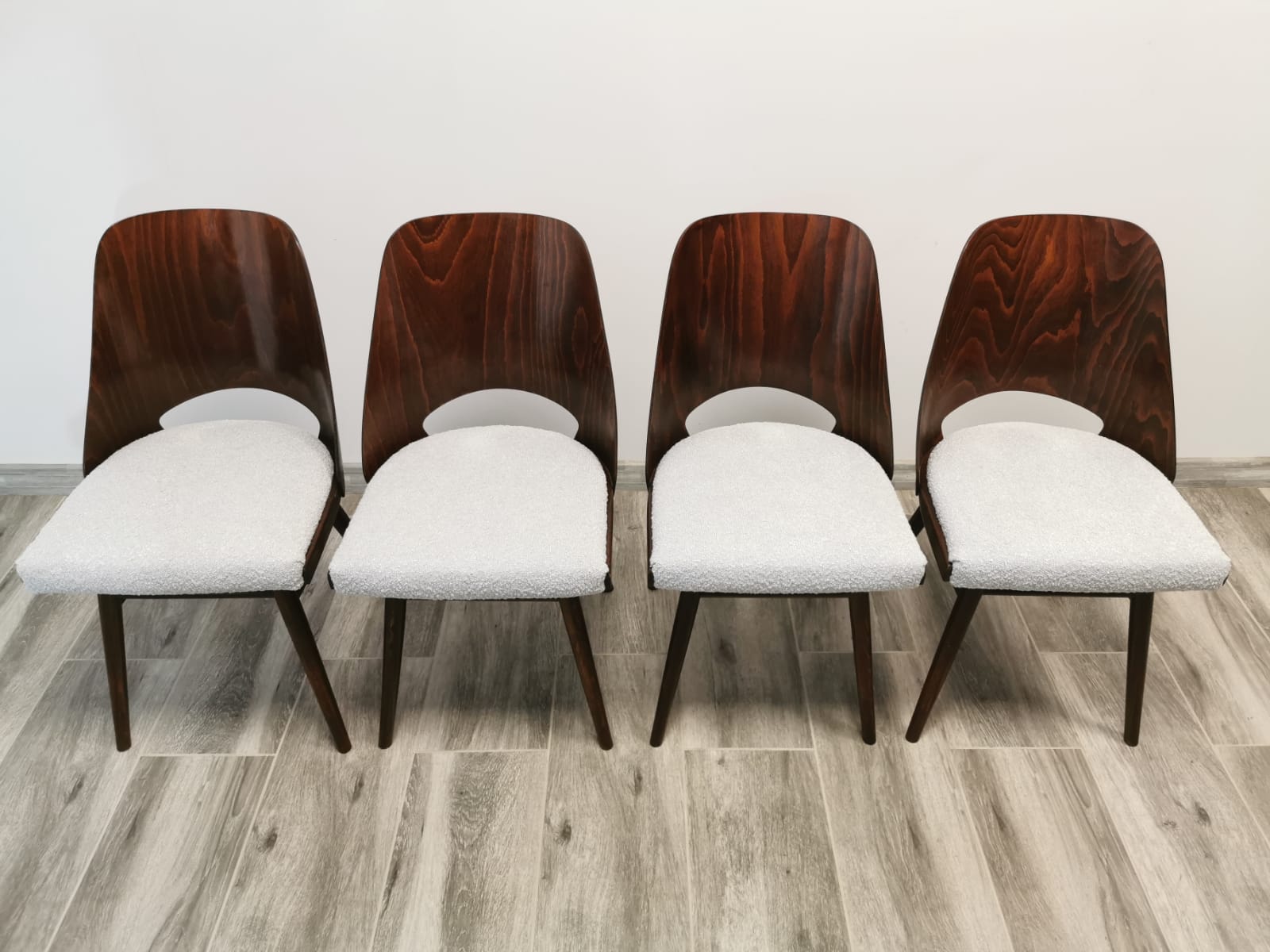 Dining Chairs by Radomir Hoffman for Ton, 1950s, Set of 4