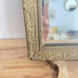 Small Rectangular Golden Mirror Classic Baroque Style - To Hang on the Wall