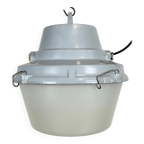 Grey Industrial Cast Aluminium Pendant Lamp, 1980s