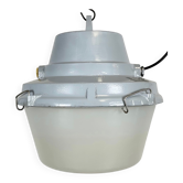 Grey Industrial Cast Aluminium Pendant Lamp, 1980s