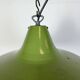 Industrial Italian Green Enamel Factory Pendant Lamp, 1960s