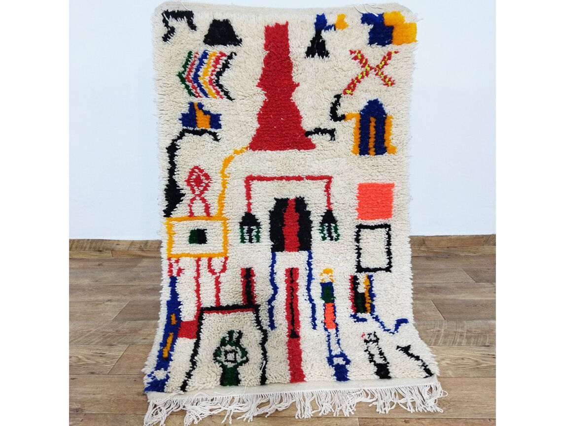 Handmade Moroccan berber carpet 142 x 84 cm