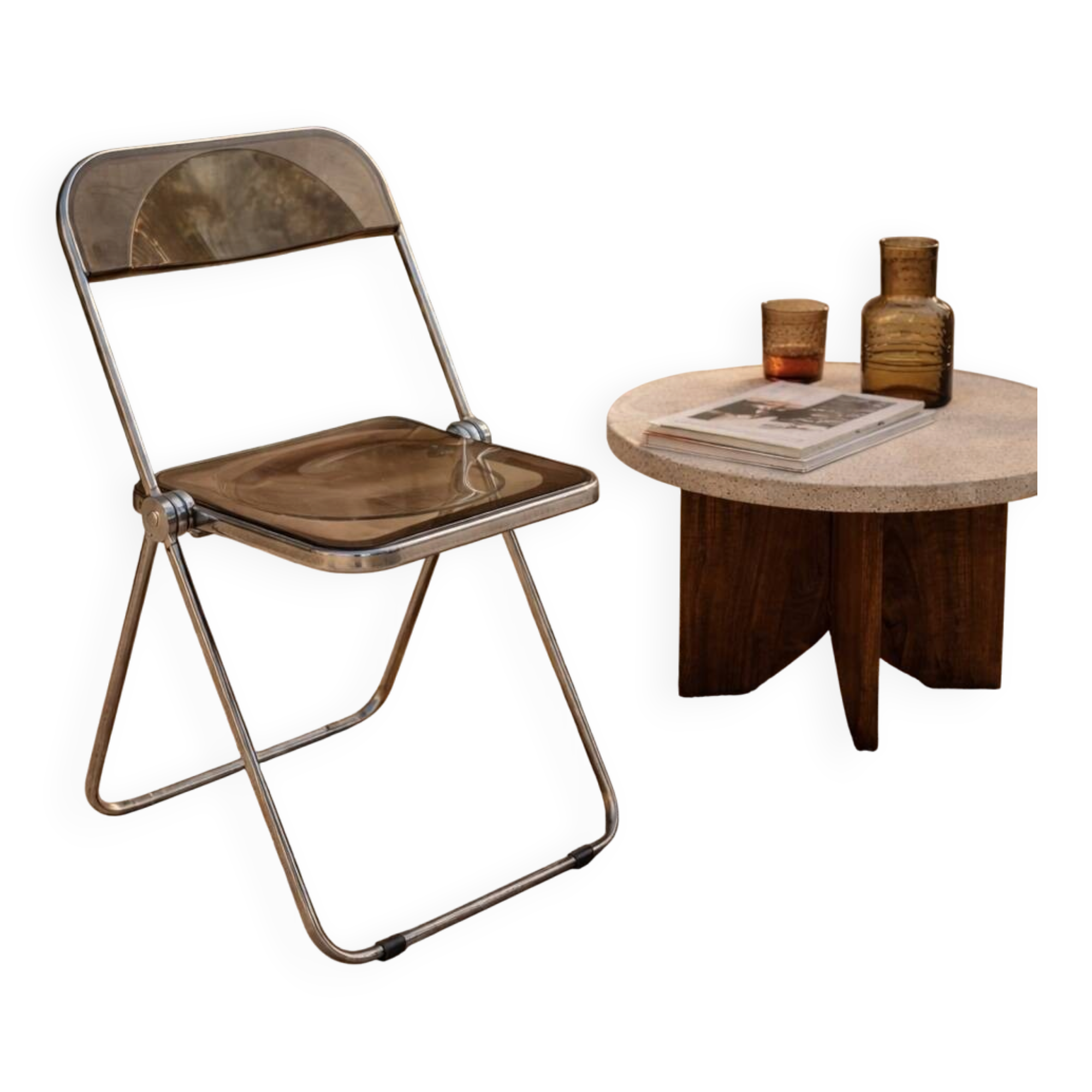 Vintage folding chair "plia" – giancarlo piretti, castelli 1969