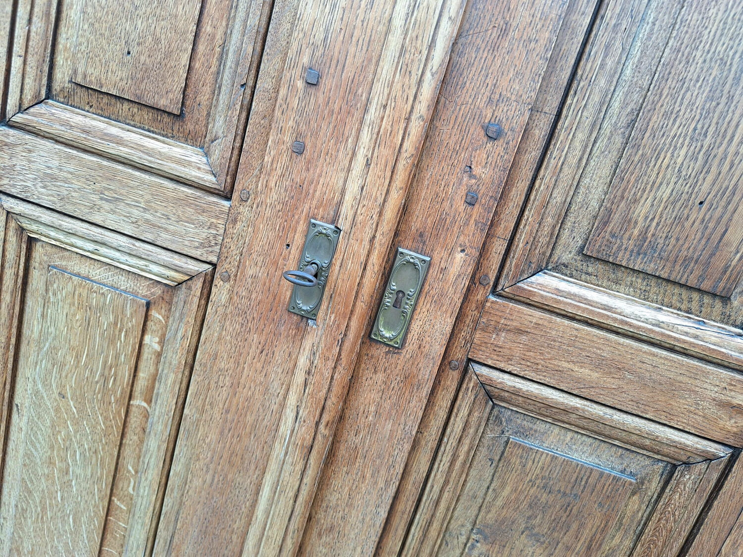 Very large antique wardrobe, vintage dressing furniture.