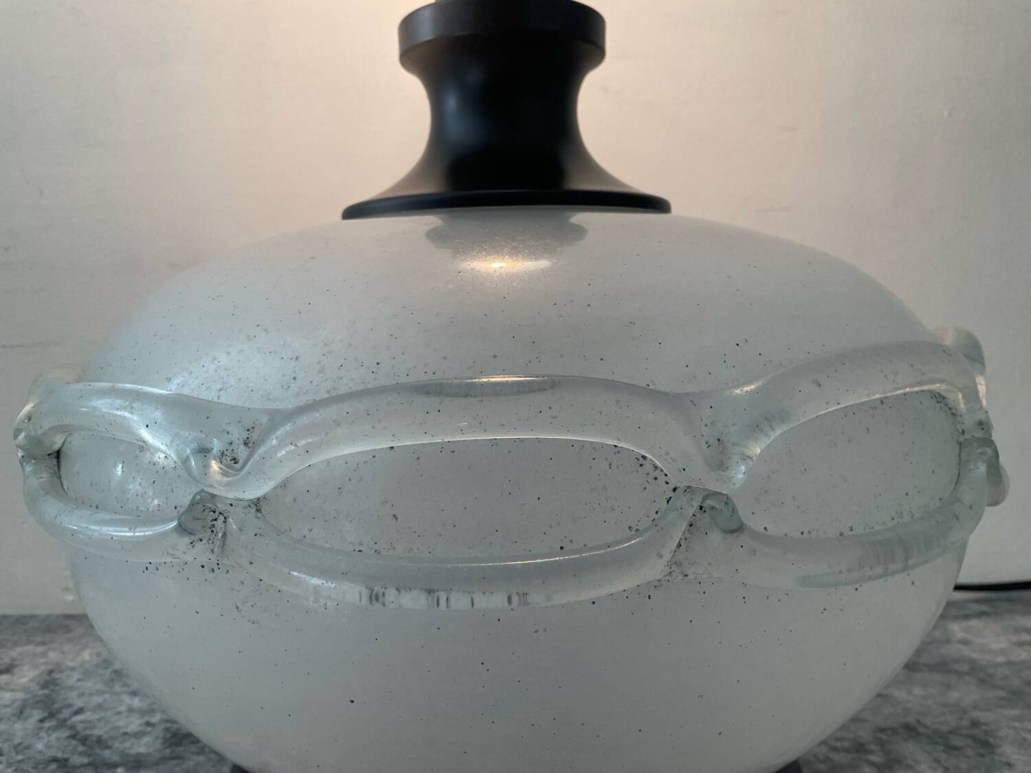 Lamp base in Scavo Murano glass paste