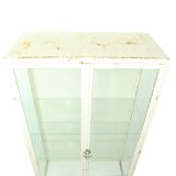 Old Metal Pharmacy Cabinet Medicine Cabinet Glass Industrial 1970s