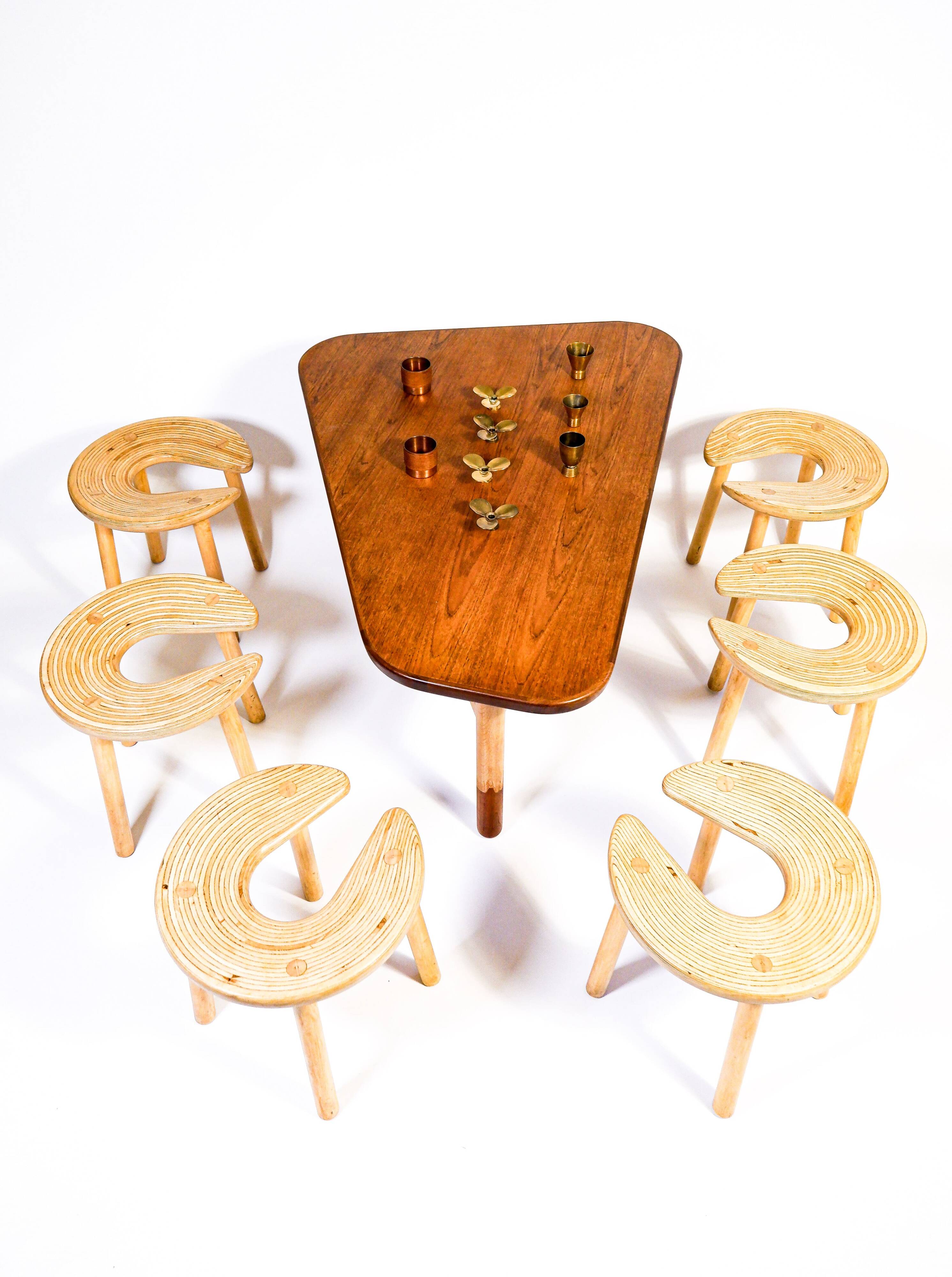 6 tabourets par Antti Nurmesniemi pour le Palace Hotel, 1952