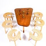 6 tabourets par Antti Nurmesniemi pour le Palace Hotel, 1952