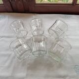 6 old glass jam jars