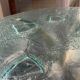 Paire de tables basses rondes, verre, ca 1970