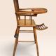 Chaise haute pour enfant en bois courbé