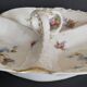 Serving dish beggar porcelain flowered Limoges early 20th century