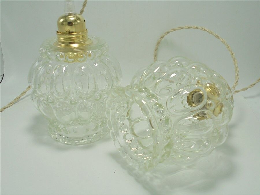 Vintage pendant lamp pair