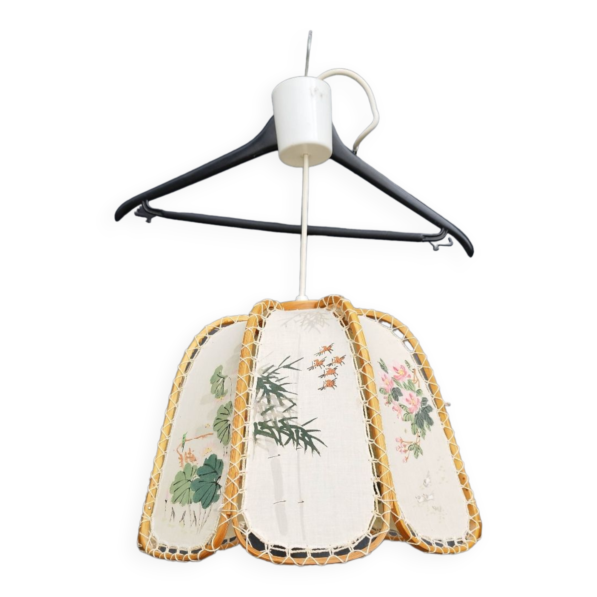 Suspension lampshade fabric vintage japanese pattern