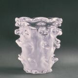 Vase en cristal moulé, Schneider, 1950s